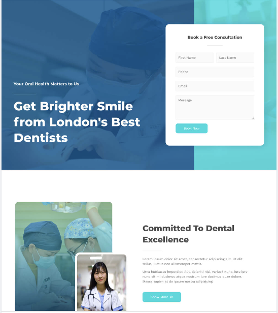 Home dentist websites